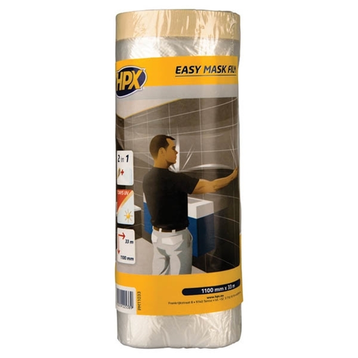 Easy Mask film/Transparent film with paper tape 1100mmx33m PM11033