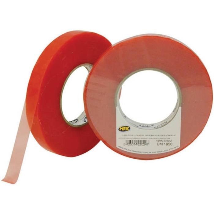 Double Sided Transparent Label Tape 19mmx50m UM1950