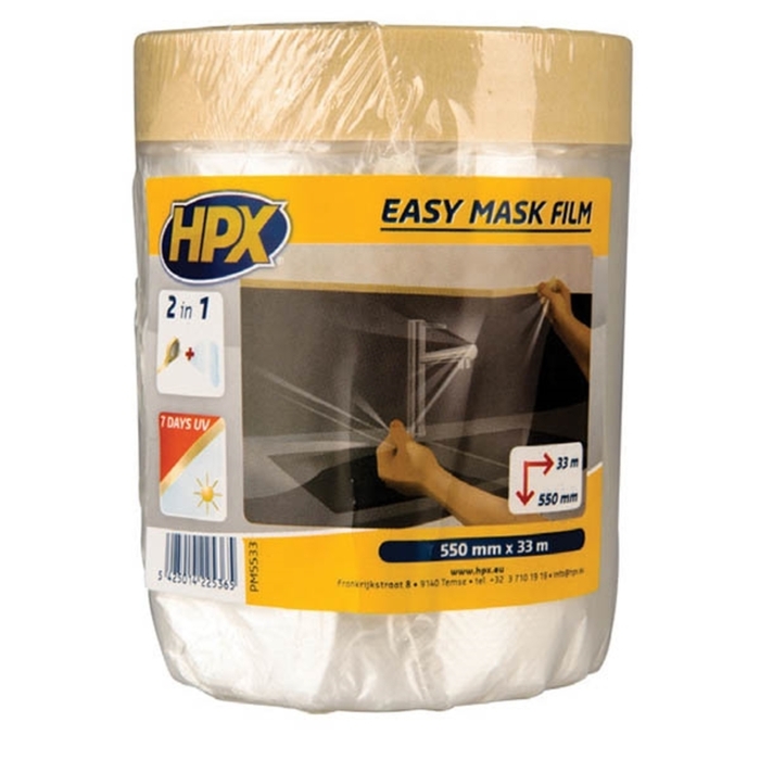 Easy Mask film/Transparent film with paper tape 2700mmx16m PM270016