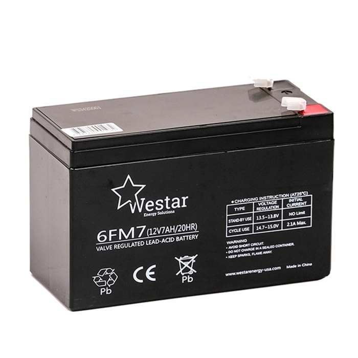 Westar lead battery 7Ah 151x65x100mm