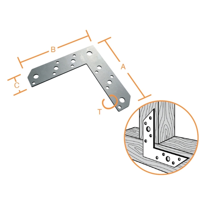 FRAME CORNER 210X210X56MM, B T, MA