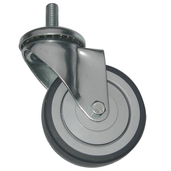 Wheel Φ75 mm with screw M10 x 25 mm, gray