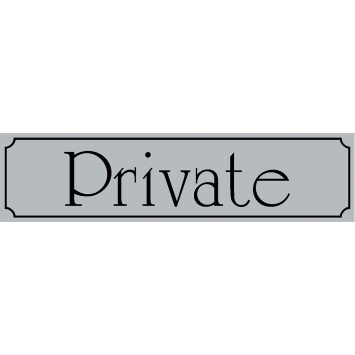 Aluminum sign plate ''PRIVATE''