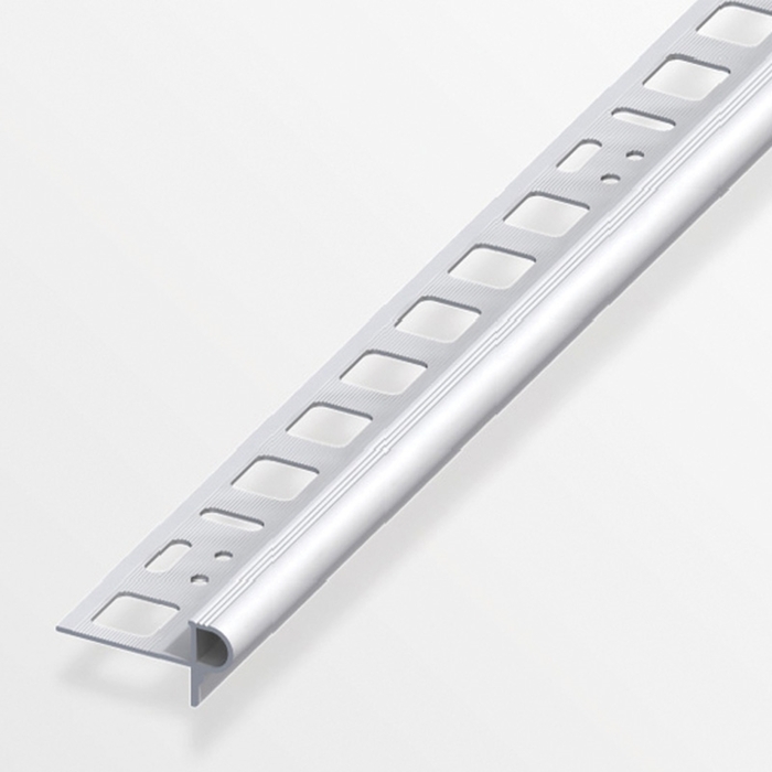 Florentine step profile, silver anodized aluminum 10 x 24.5 x 7.5 mm, 1 M