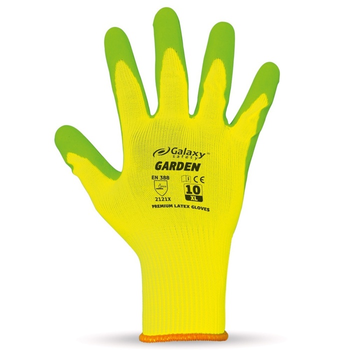 LATEX GLOVES GALAXY GARDEN GREEN S-XL