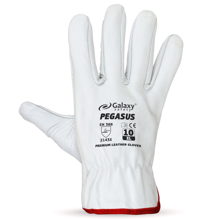 LEATHER GLOVES GALAXY PEGASUS WHITE L-2XL