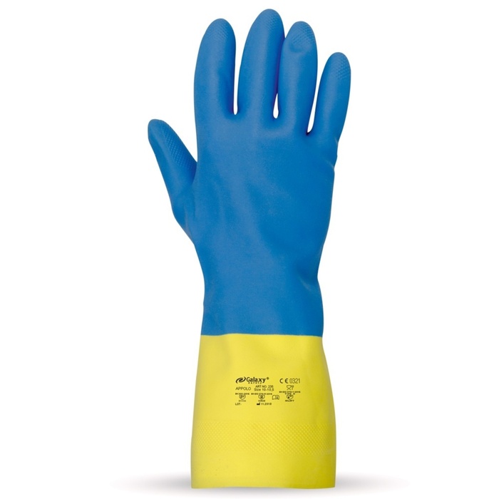 NEOPRENE GLOVES GALAXY APOLLO YELLOW-BLUE L-2XL