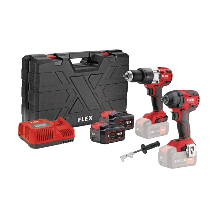 SET - HAMMER DRILL & IMPACT DRIVE WITH 2x5,0 BATTERIES PD 2G 18-EC FS55 & ID 1/4