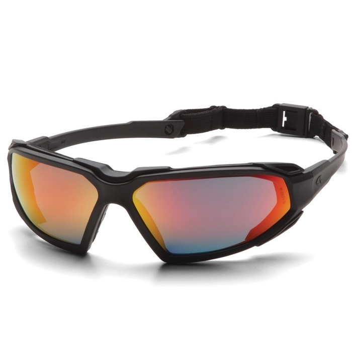 GLASSES PYRAMEX HIGHLANDER RED LENS, ANTI-FOG RED