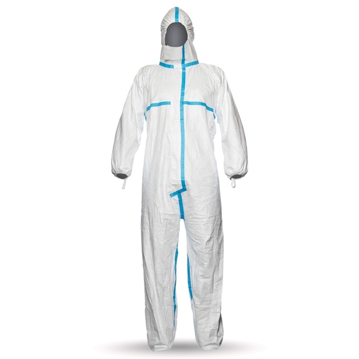 PROTECTIVE COVERALL DUPONT TYVEK 600 PLUS WHITE S-3XL