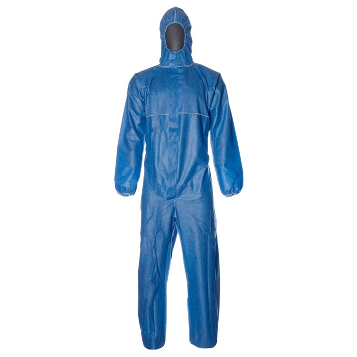 PROTECTIVE COVERALL DUPONT POLY CLEAN BLUE M-M