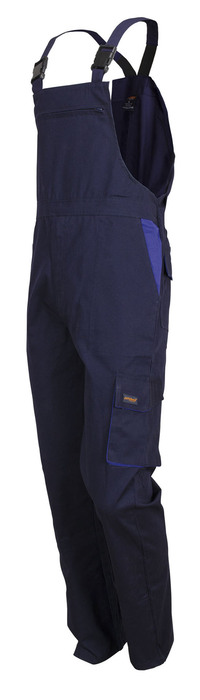 WORK BIB PANTS GALAXY GLX31 100% COTTON 265g NAVY BLUE-ROYAL BLUE S-2XL