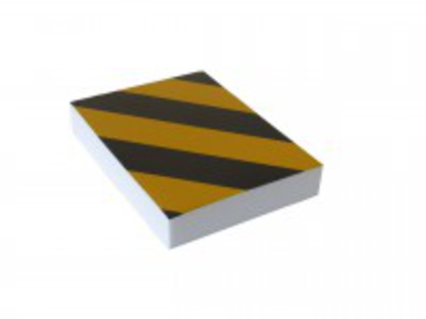 Αυτοκόλλητο αφρώδες προστατευτικό τοίχων γκαράζ με κίτρινες και μαύρες ανακλαστικές λωρίδες PARK-FWP2418BY