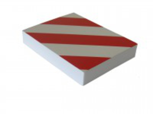 Αυτοκόλλητο αφρώδες προστατευτικό τοίχων γκαράζ με κόκκινες και λευκές ανακλαστικές λωρίδες PARK-FWP2418RW