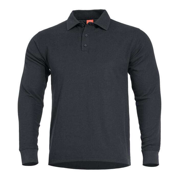 ANIKETOS LONG POLO K09013-01-Black