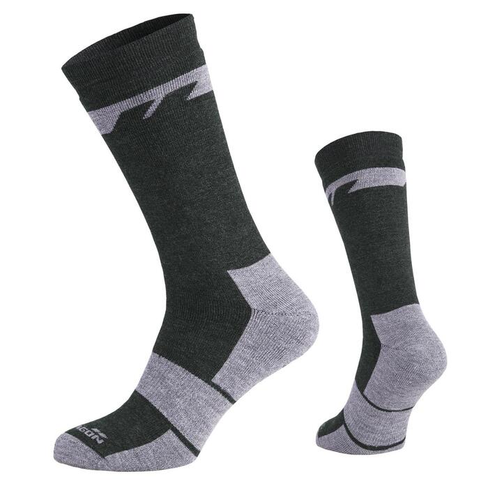 ALPINE MERINO SOCKS HEAVY EL14017-06-Olive Green