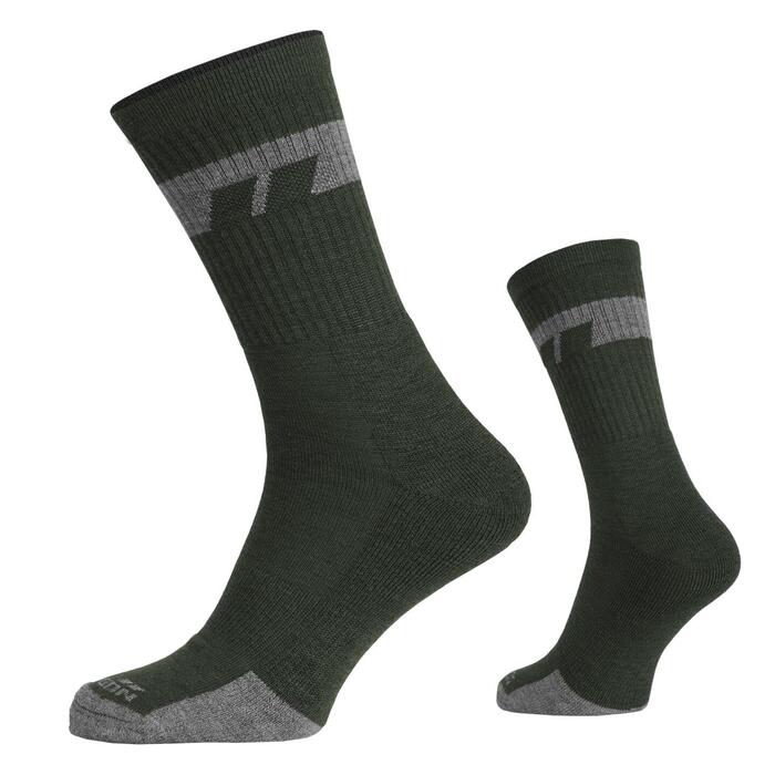 ALPINE MERINO SOCKS MID EL14016-06-Olive Green