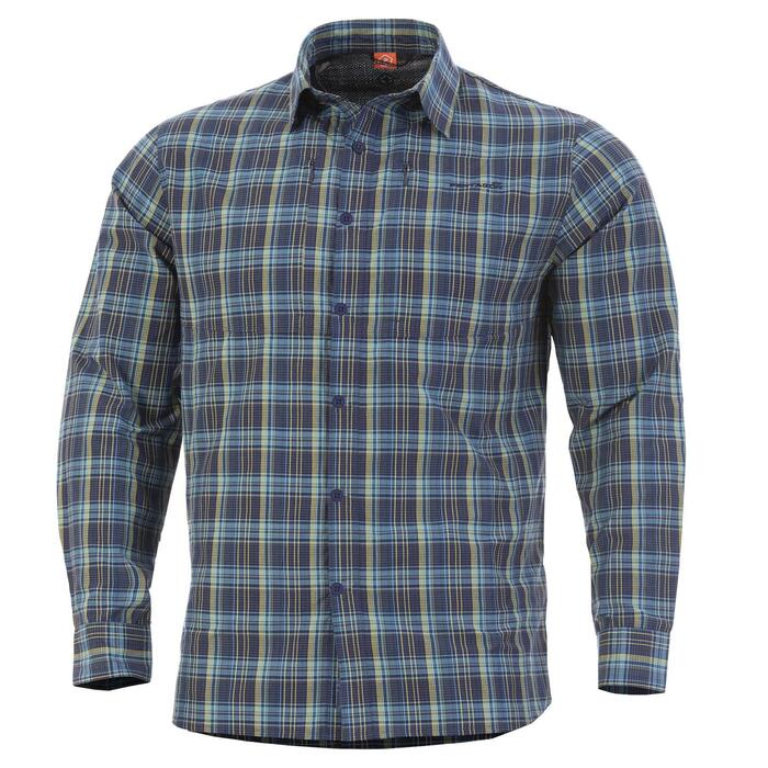 QT TACTICAL SHIRT K02015-05BC-Blue Checks