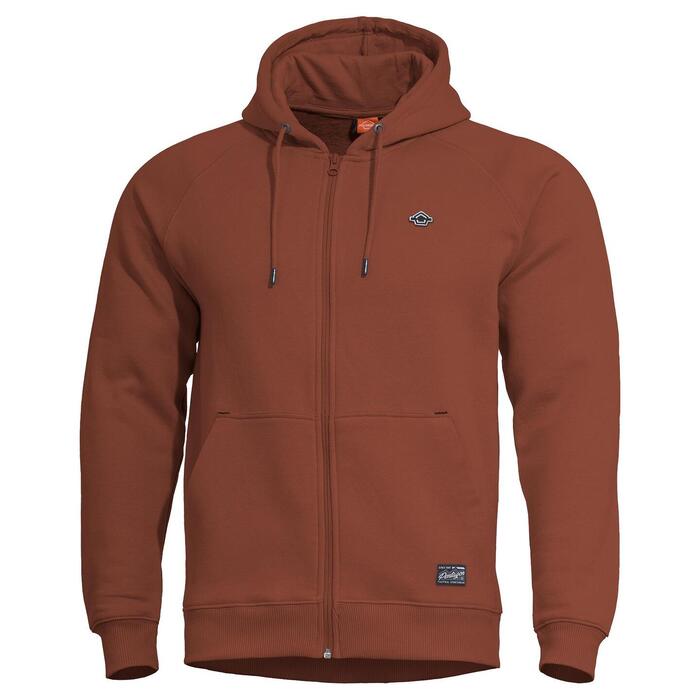 PHAETON HOOD ZIP SWEATER | K09021-ZIP-74-Maroon Red