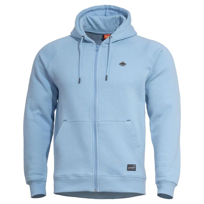 PHAETON HOOD ZIP SWEATER | K09021-ZIP-81-Lagoon Blue