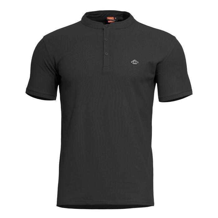 LEVANTES HENLEY T-SHIRT K09025-01-Black