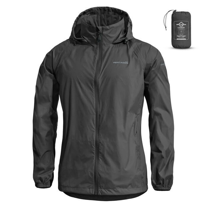 CLOUDBURST PACKABLE WOMAN RAIN JACKET - K07020-01-Black