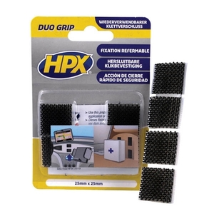 Duo Grip pads μαύρο 25mmx25mm, HPX DG1000