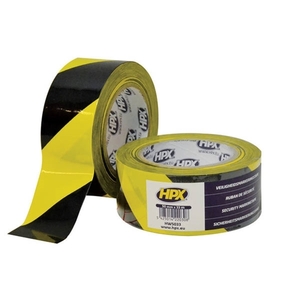 Marking tape yellow/black 50mmx33m HW5033