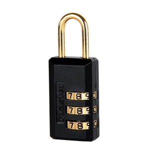 20mm luggage padlock with combination and brass neck, MASTERLOCK 646EURD