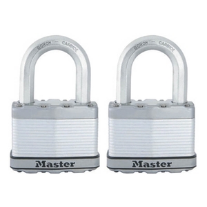 Set of 2 EXCELL high security padlocks 52mm M5EURT