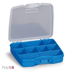 Ταμπακιέρα πλαστική Poly 2/12 - μπλε 26,5 x 15,5 x 4 cm Φωτογραφία 2