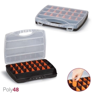 Plastic snuff box Poly 48 - black/orange 37.5 x 48 x 7.5 cm Photo 5