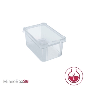 Κουτί αποθήκευσης πλαστικό MilanoS6 με καπάκι 28 x 19 x H14 cm Φωτογραφία 2