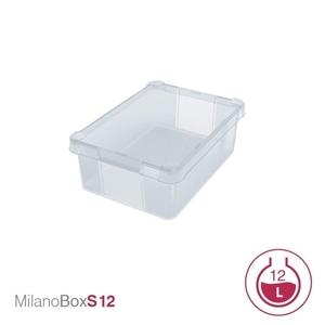Κουτί αποθήκευσης πλαστικό MilanoS12 με καπάκι 38 x 28 x H14 cm Φωτογραφία 3