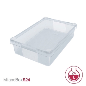 Κουτί αποθήκευσης πλαστικό MilanoS12 με καπάκι 38 x 28 x H14 cm Φωτογραφία 5
