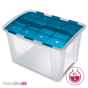 HomeBox25 plastic storage box with hinged lid 32.2 x 46.5 x 28 cm Photo 2