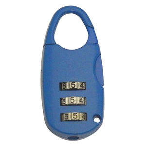 3 digit combination lock, blue