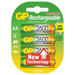 Batteries GP rechargeable AA series 2700 NiMH 4pcs