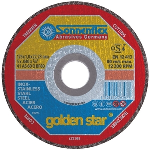 Δίσκος κοπής για ανοξείδωτο ατσάλι golden star inox 125 x 1,0 x 22,23 mm / F41
