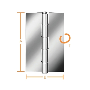 NARROW HINGES 50X31MM, STAINLESS STEEL