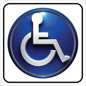 Self-adhesive sign "PEOPLE WITH DISABILITIES"