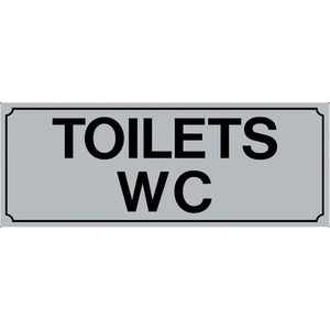 PVC sign ''TOILETS WC''