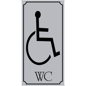 PVC ''WC'' signs for the disabled