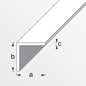Anodized aluminum corner profile, equilateral silver 10 x 10 x 1 mm, 2 M Photo 3