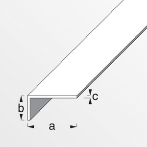 Anodized aluminum corner profile, equilateral silver 20 x 10 x 1.5 mm, 1 M Photo 2