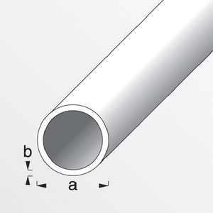 Silver anodized aluminum round tube 12 x 1 mm, 1 M Photo 2