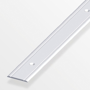 Flat profile for joining floors, screw, anodized aluminum silver 30 x 2 mm, 1 M Photo 2