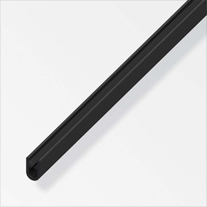 PVC frame profile 2.5m 6.5x9.5mm black