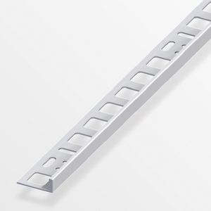 Multi-purpose aluminum corner tile profile silver 10 x 21 mm, 1 M