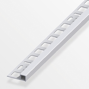 8 x 19.5mm Silver Anodized Aluminum Multipurpose Square Outside Corner Tile Profile 1M